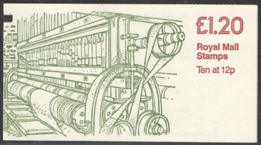 (image for) FJ1A / DB8(11) + BMB Perf E1 £1.20 Beetle Mill Left Margin Folded Booklet